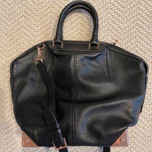 ALEXANDER WANG PEBBLED LEATHER BOWLER BAG